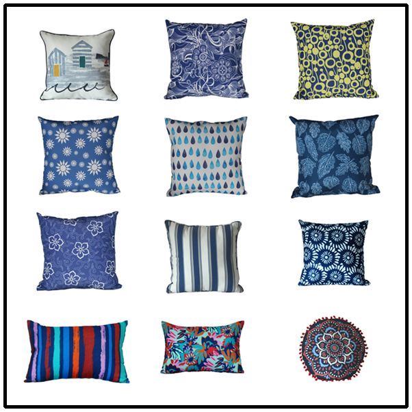 navy blue throw pillow